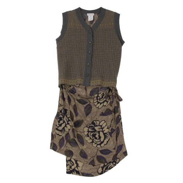 Dries Van Noten Floral Knit Vest Dress