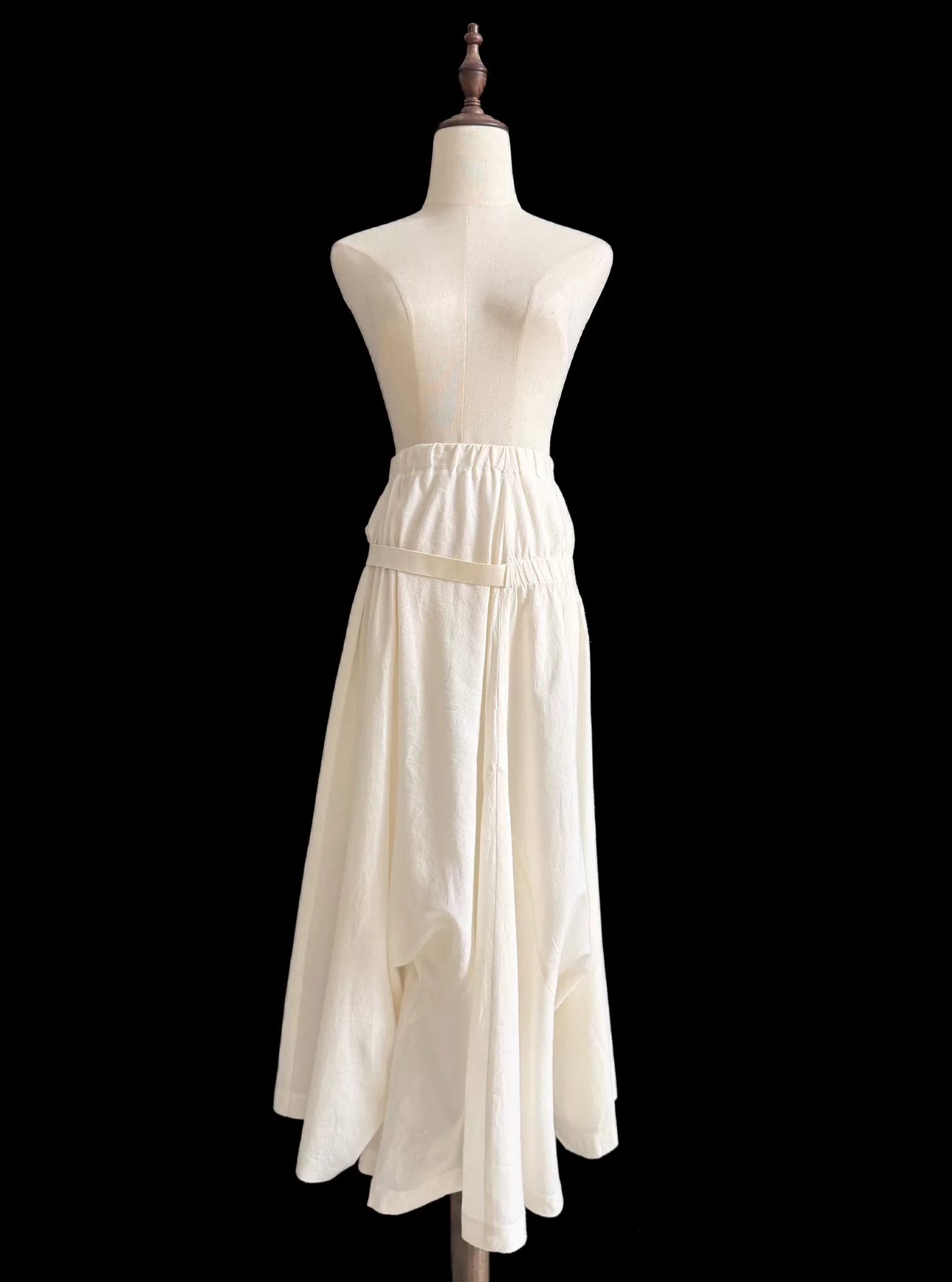 Comme Des Garcons 94SS Deconstructed Asymmetric Off-White Skirt - Devines