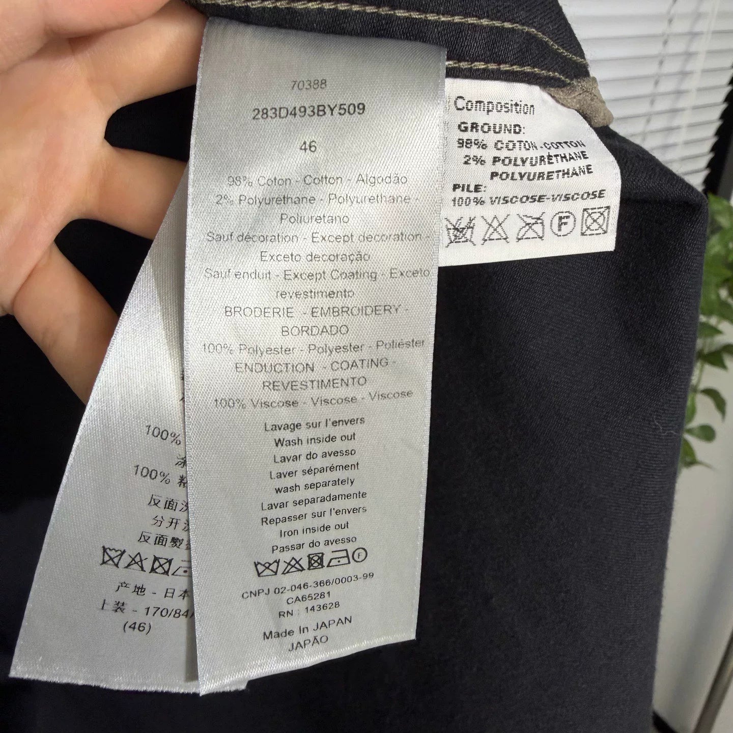 Dior Lapel Travis Scott Embroidered Logo Suede Gray Jacket