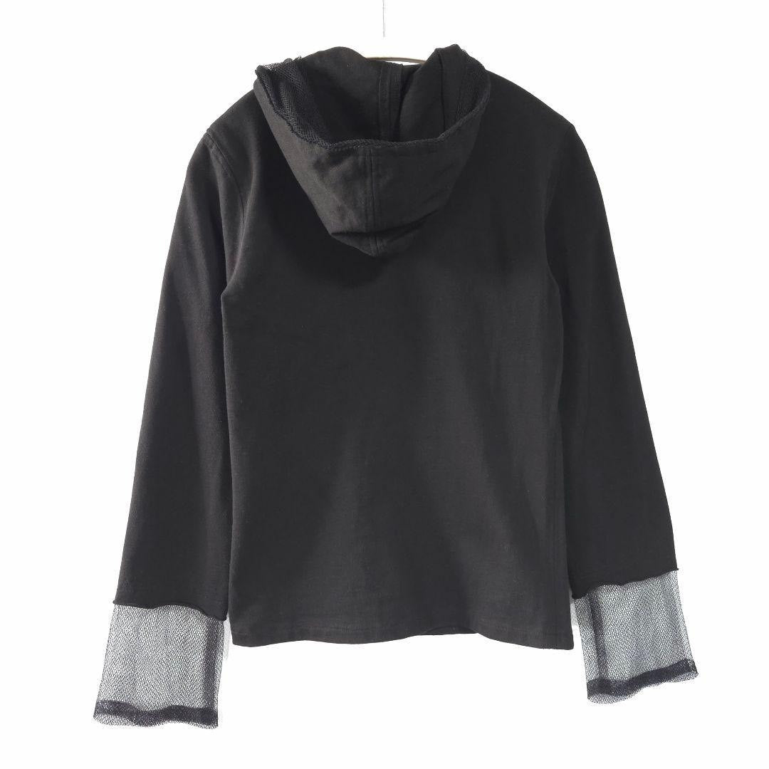 Yohji Yamamoto SS05 Mesh-Trimmed Hooded Zip-Up Jacket
