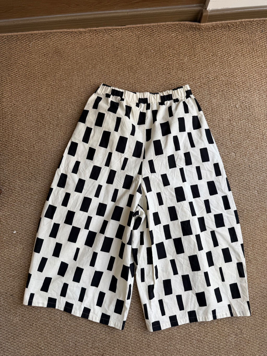 Junya Watanabe Black White Plaid Lantern Shorts