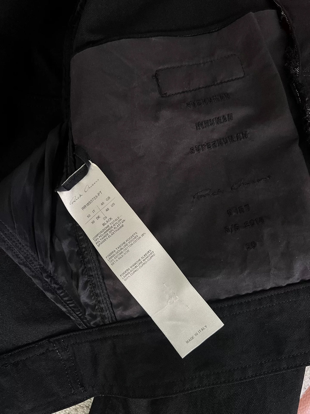Rick Owens SS18 Runway Nylon Standing Collar Jacket