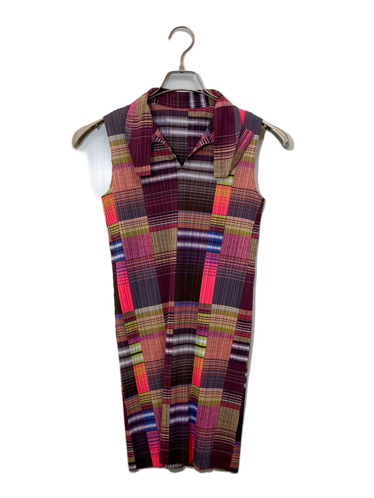 Issey Miyake Mosaic Plaid Dress