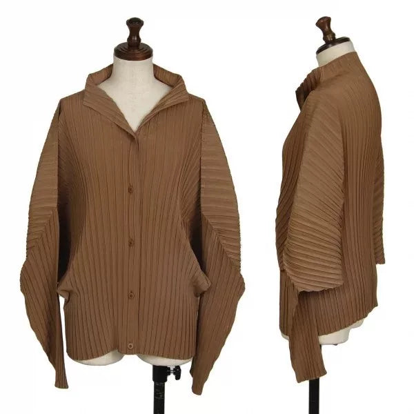 Issey Miyake Vintage Brown Deformed Pleated Top