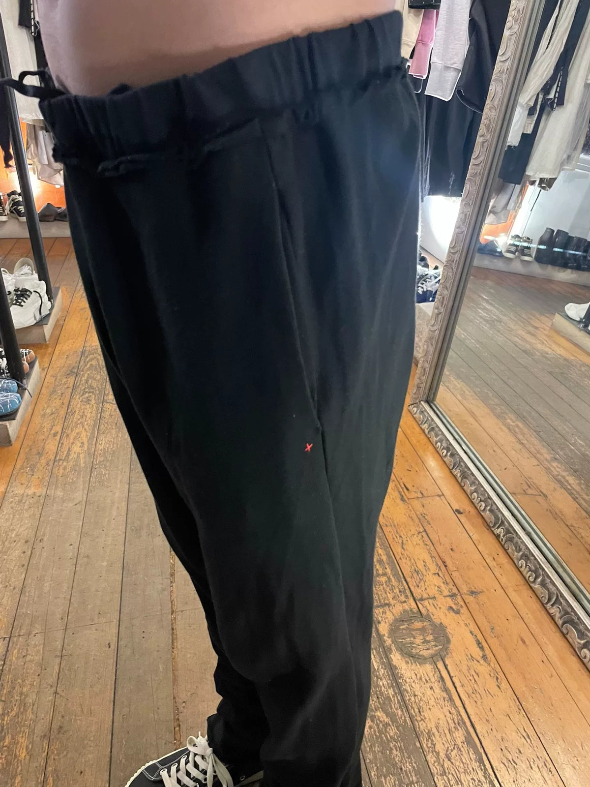 M.A+ FW16 Black Medium Fit Slip-On Cotton Trousers