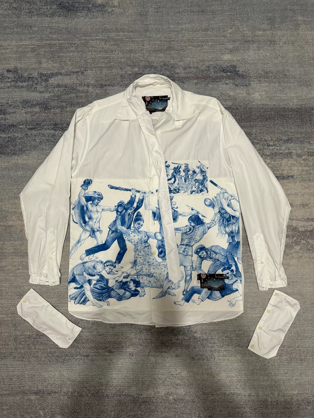Prada FW16 Important Ones "Gods" Long-Sleeve Detachable Shirt