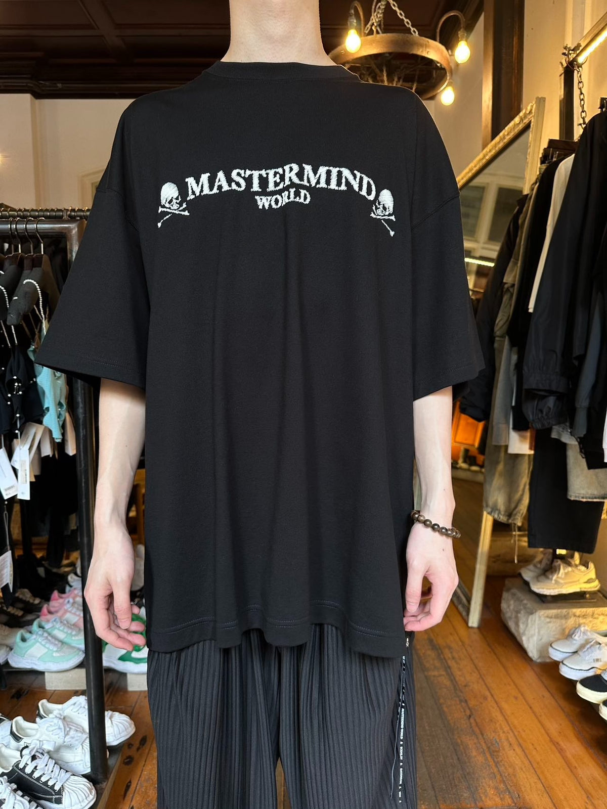 Mastermind World FW25 Black DAYDREAM Hand Write Logo Oversized Cotton Tee