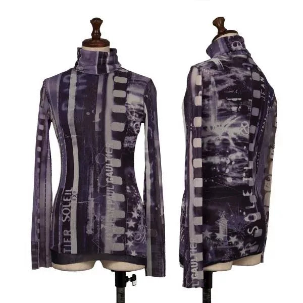 Jean Paul Gaultier Vintage Purple Floral Mesh Top