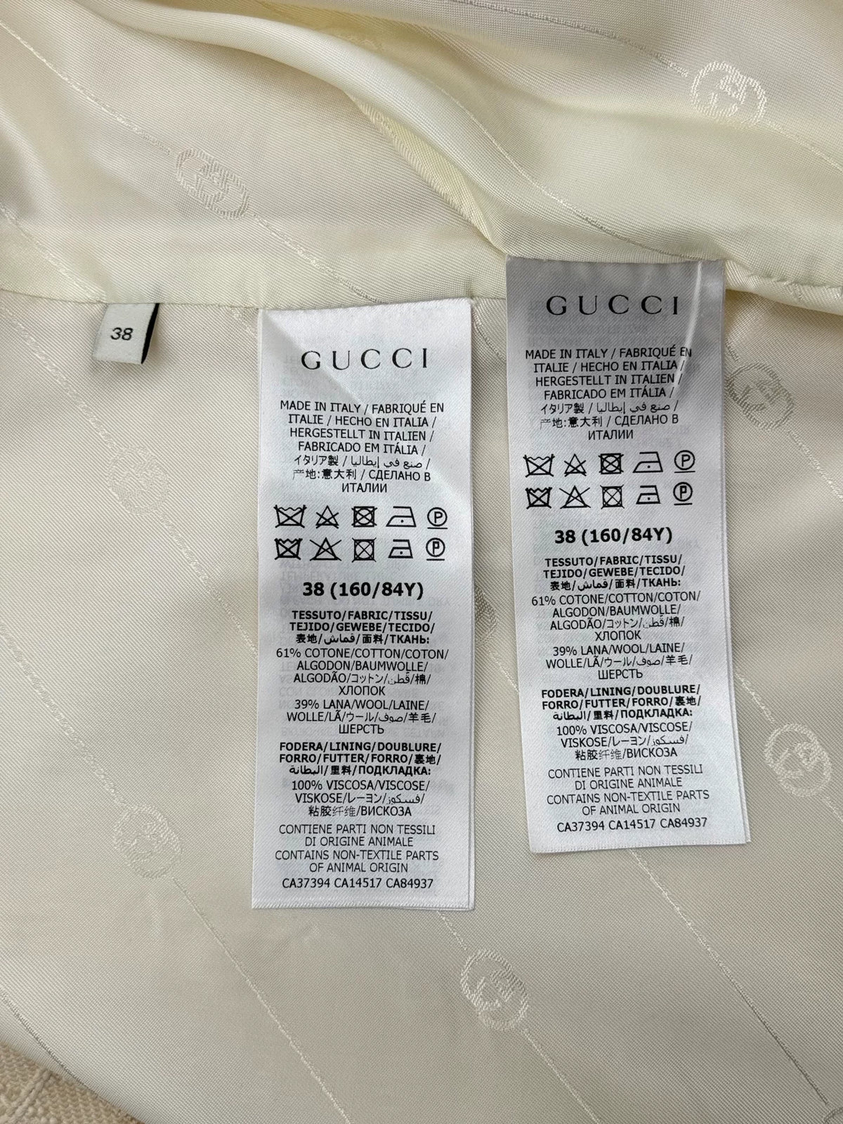Gucci Off-White Plaid Detachable Cape Vest