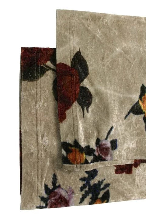 Dries Van Noten Floral Velvet Trousers