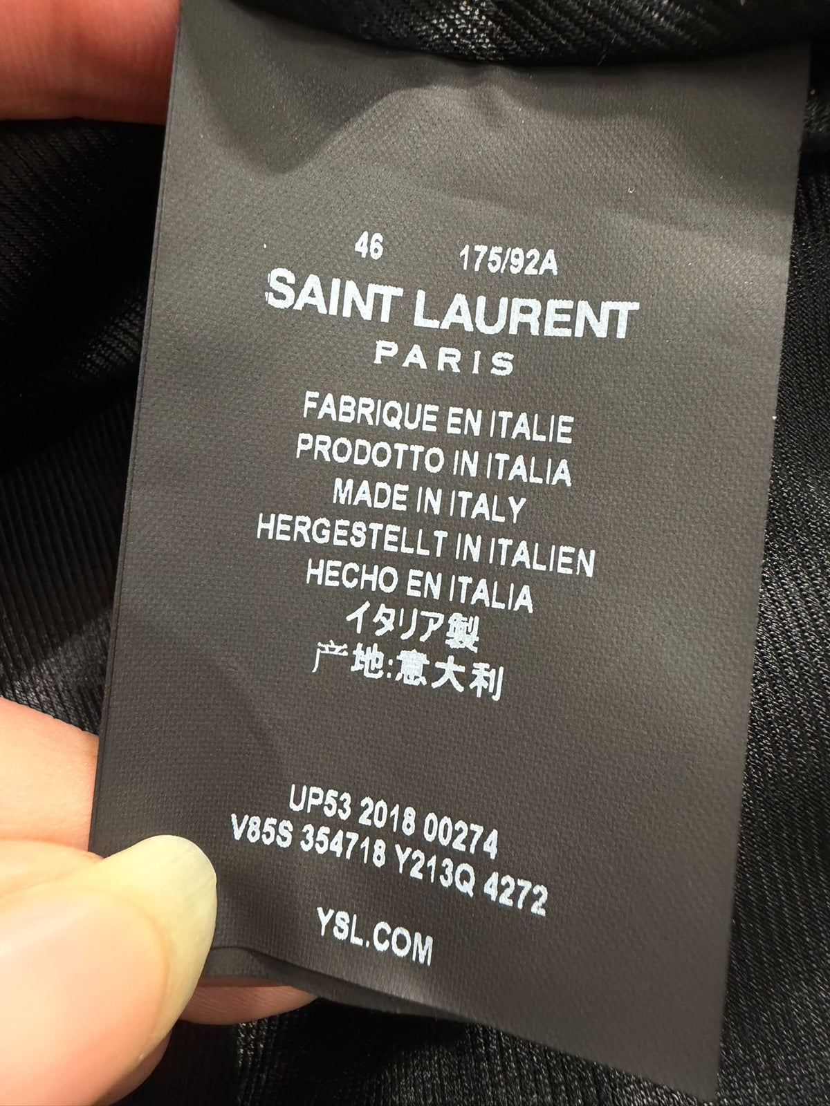 Saint Laurent FW18 Blue Green Teddy Jacket