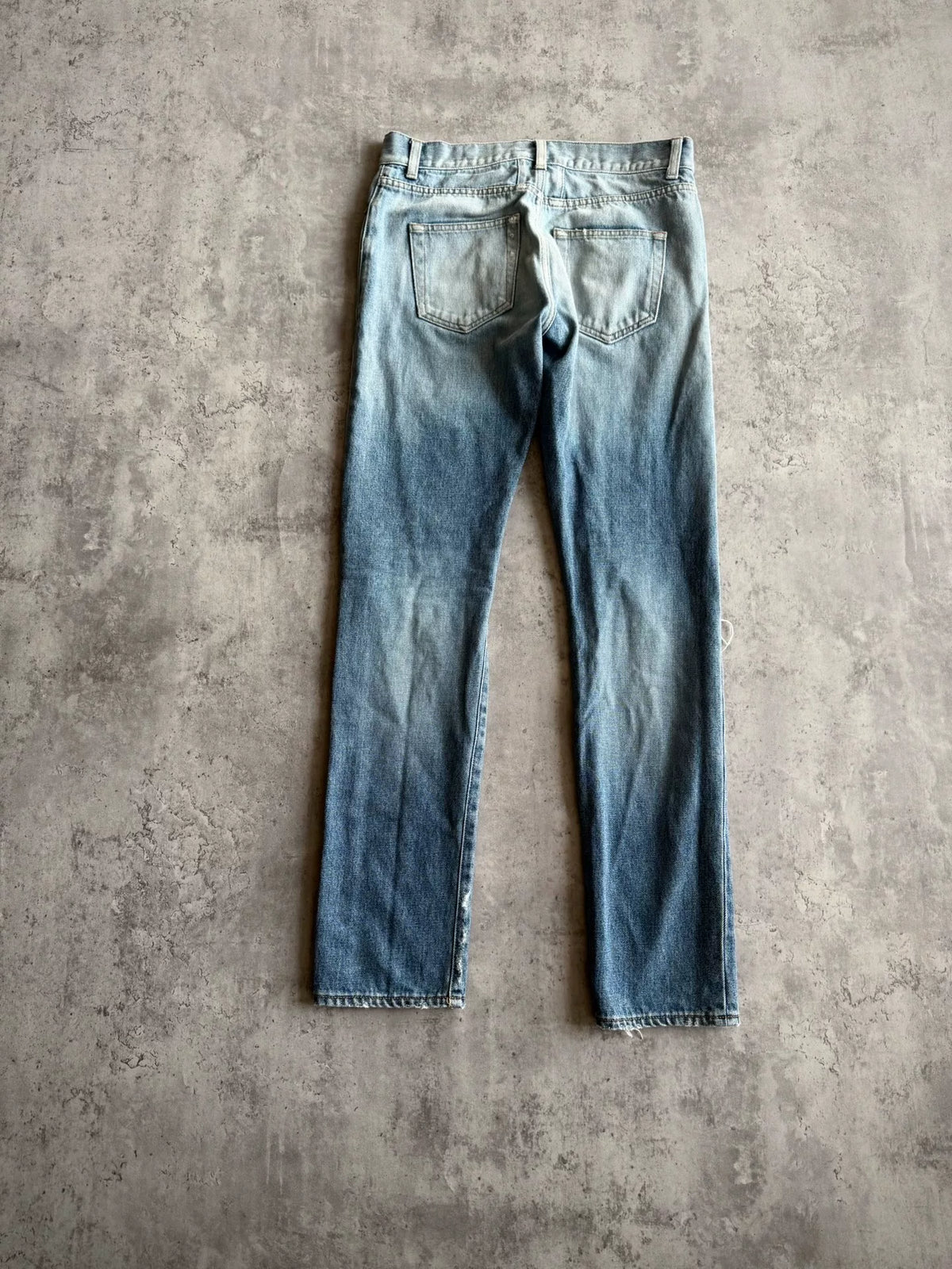 Saint Laurent Paris SS16 D10 Double Knee Slash Wash Jeans by Hedi Slimane