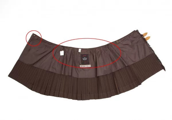 Jean Paul Gaultier Vintage Brown Striped Skirt