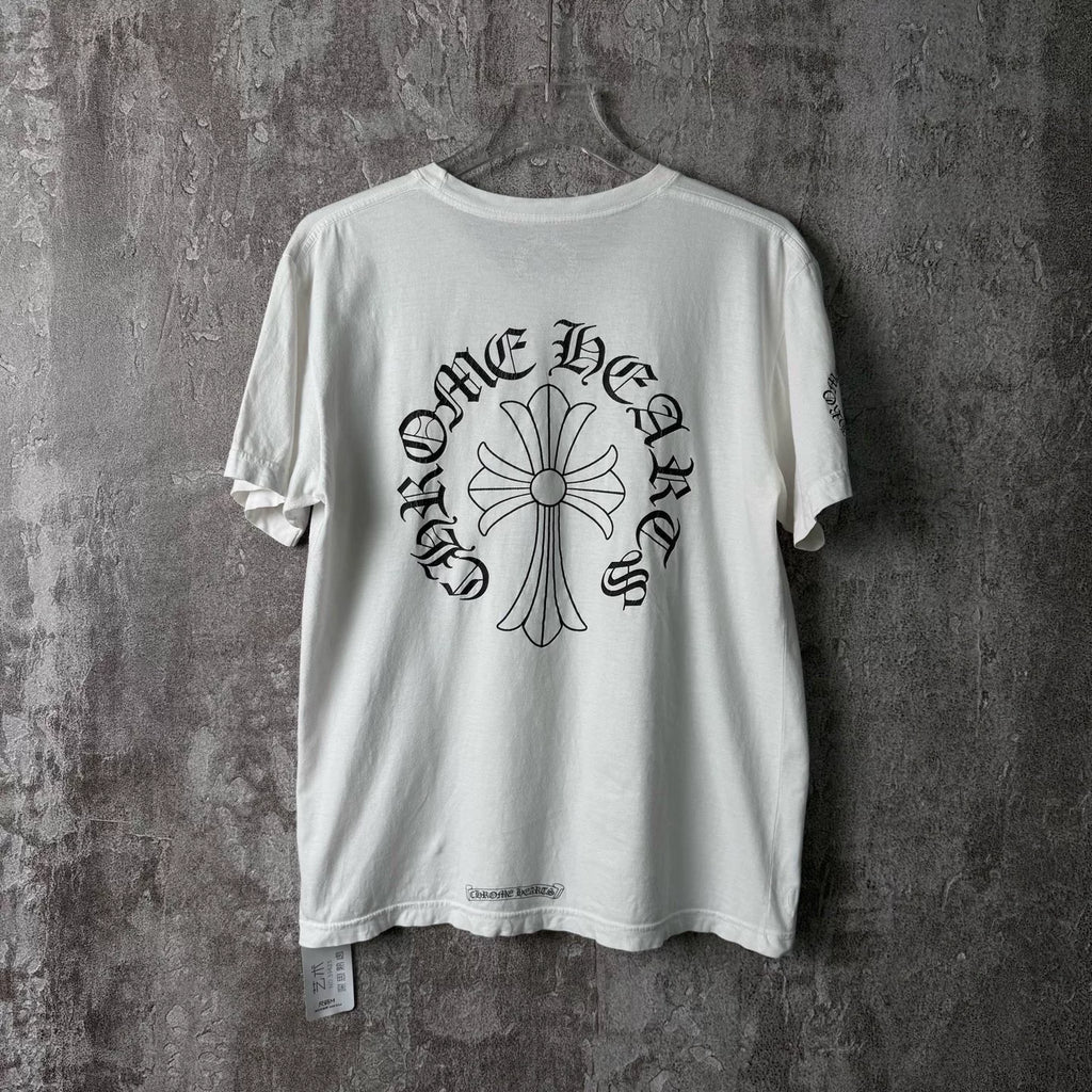 Chrome Hearts Sanskrit Cross Pocket Print Short-Sleeve T-Shirt
