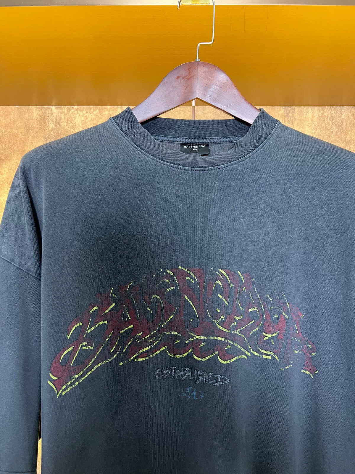 Balenciaga Flame Disaster Short Sleeve Top