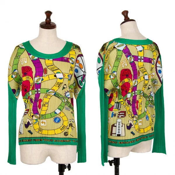 Issey Miyake Vintage Green Ludo Pleated Top