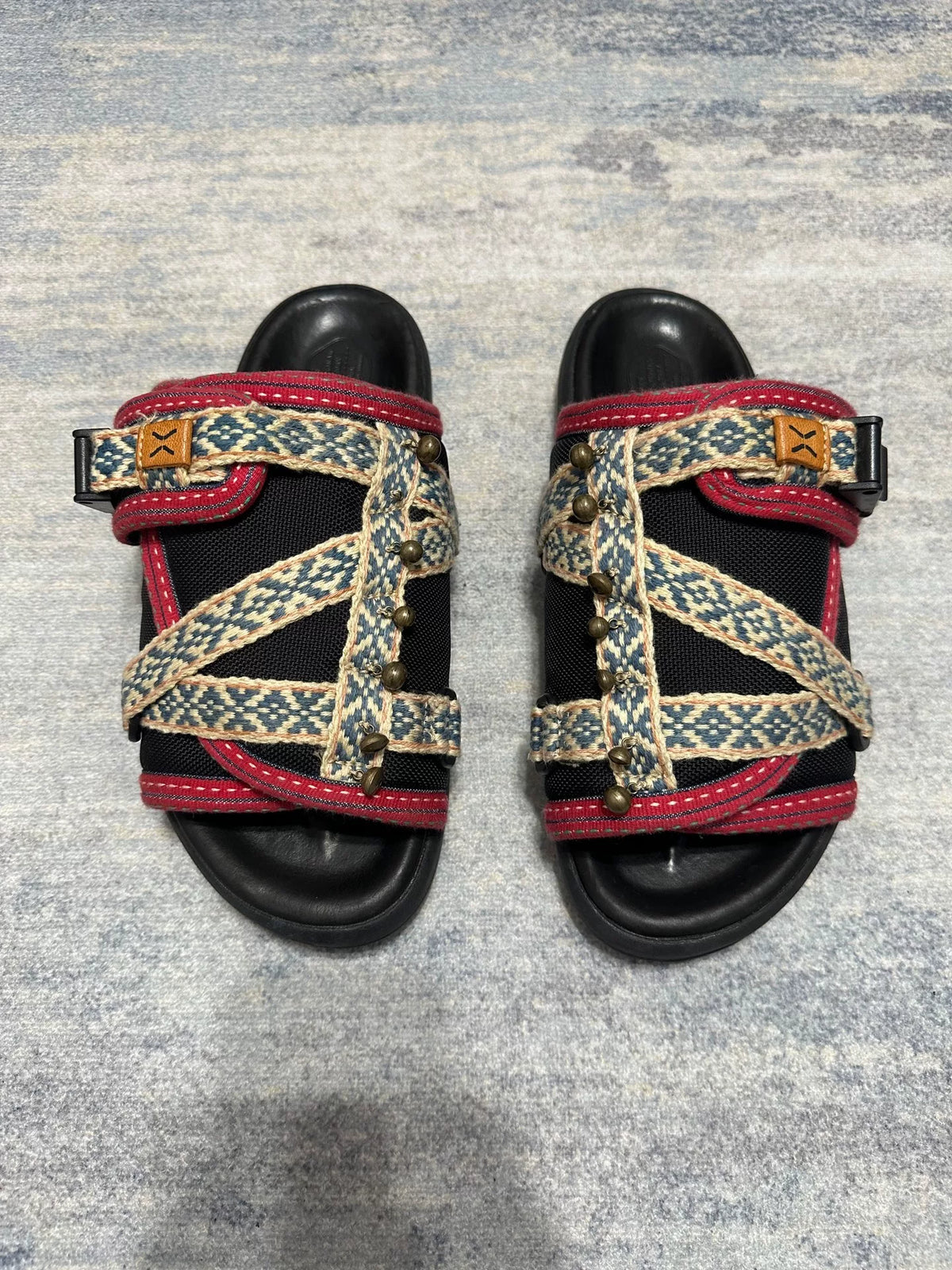 VISVIM 17SS CHRISTO FIL Limited Release Vintage Cloth Bell Slides