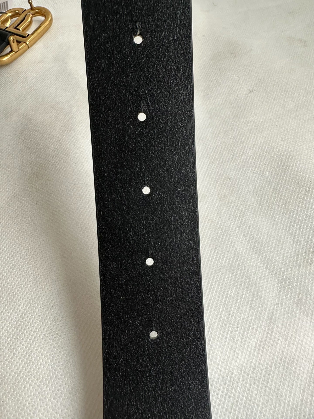 Balenciaga Black Gold Buckle BB Belt