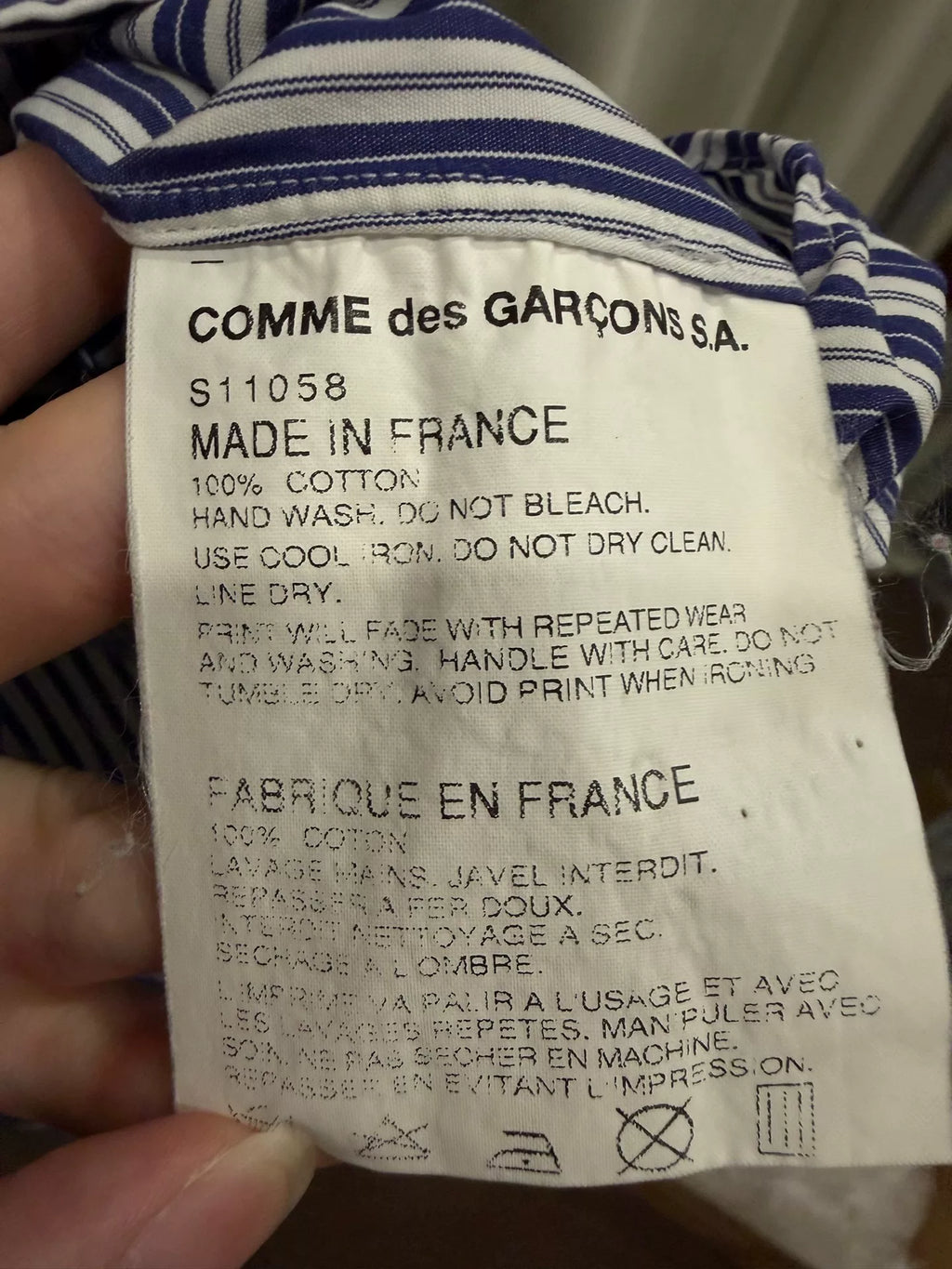 Comme Des Garcons Slogan Shirt