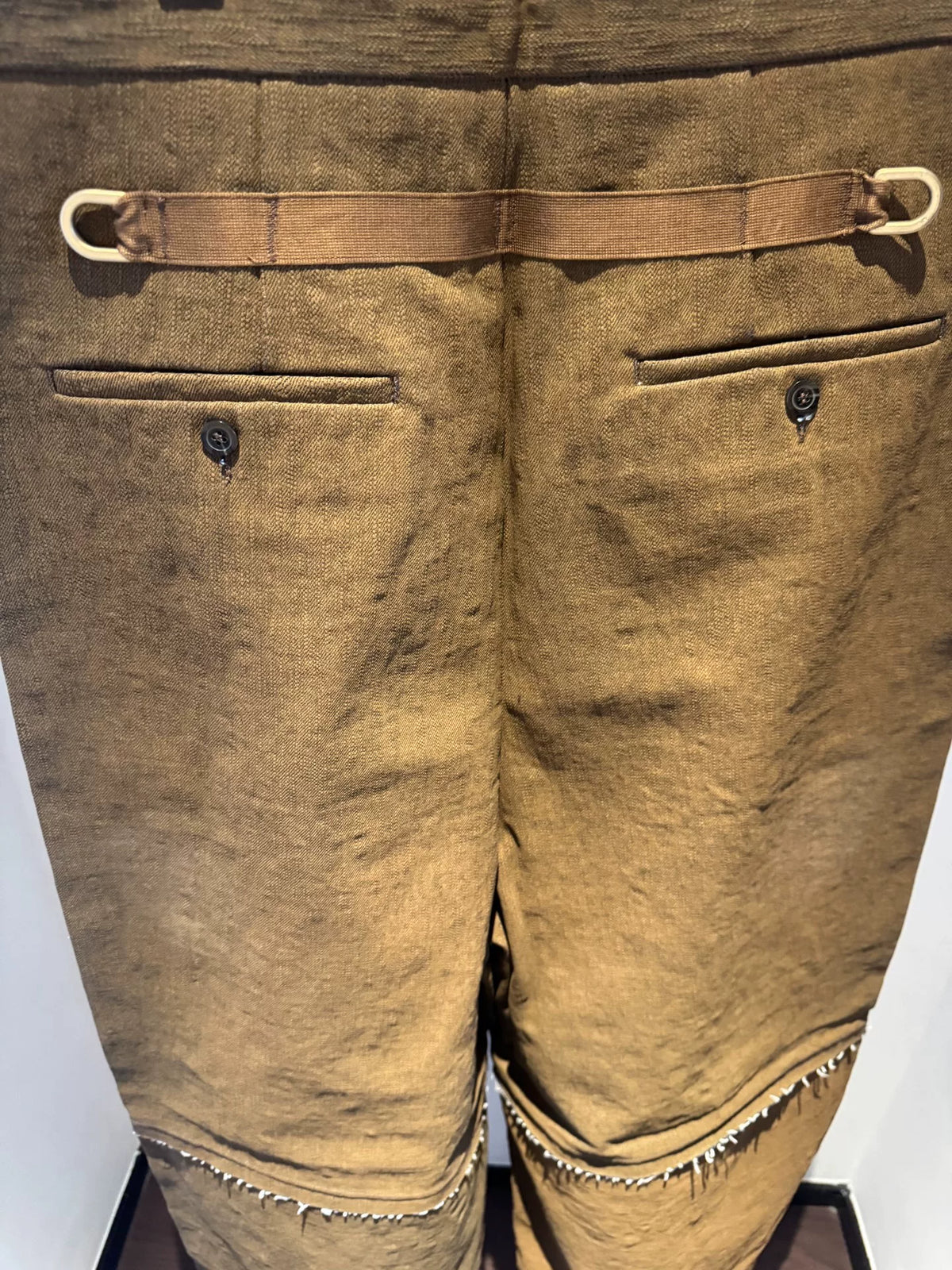 Rick Owens FW17 Glitter Wax Wide-Leg Pants