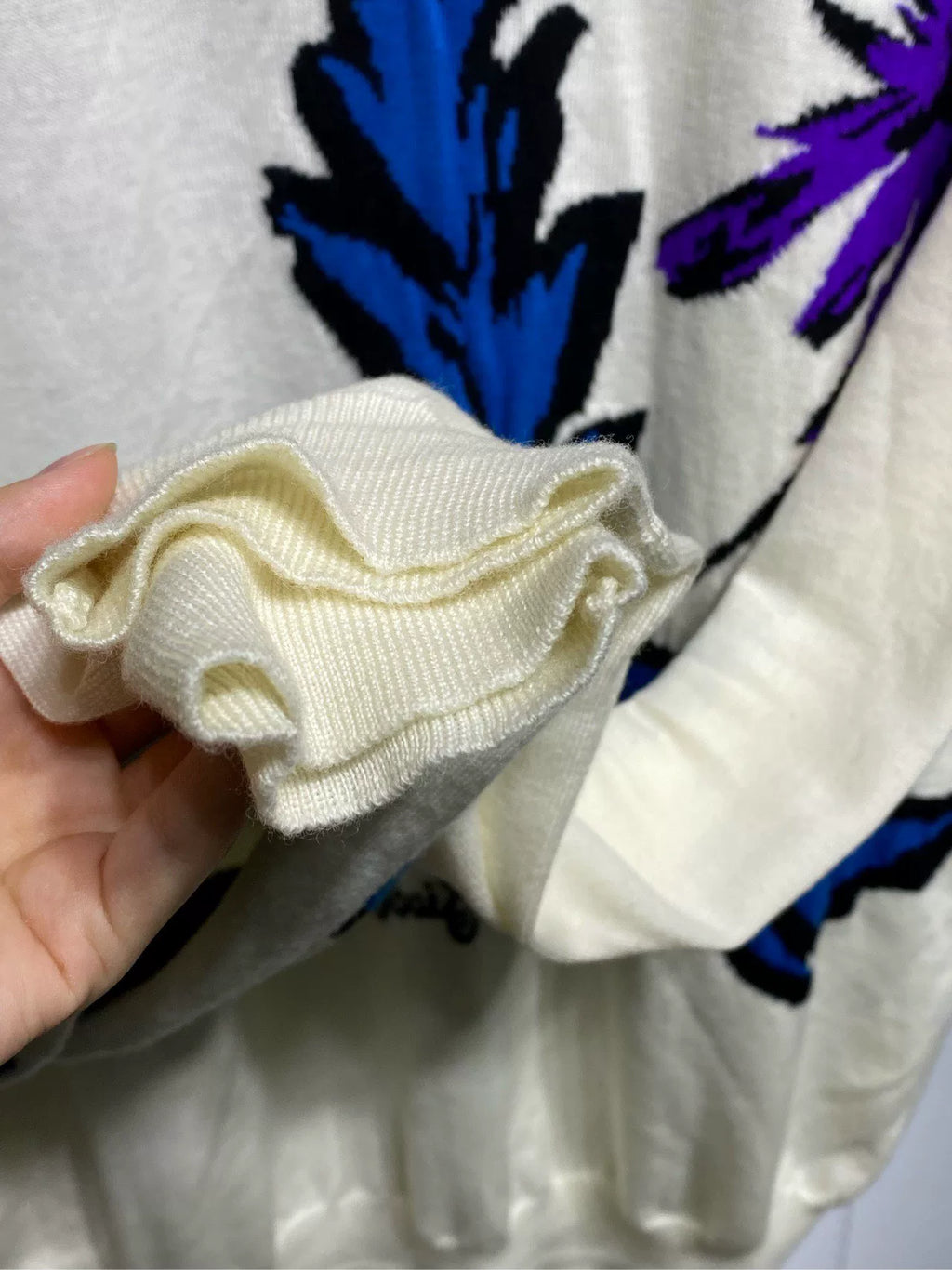 Louis Vuitton Sweater Floral Embroidered Knit Sweater
