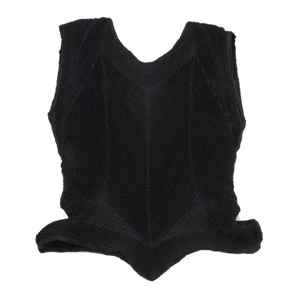 Issey Miyake Vintage Black Pleated Top