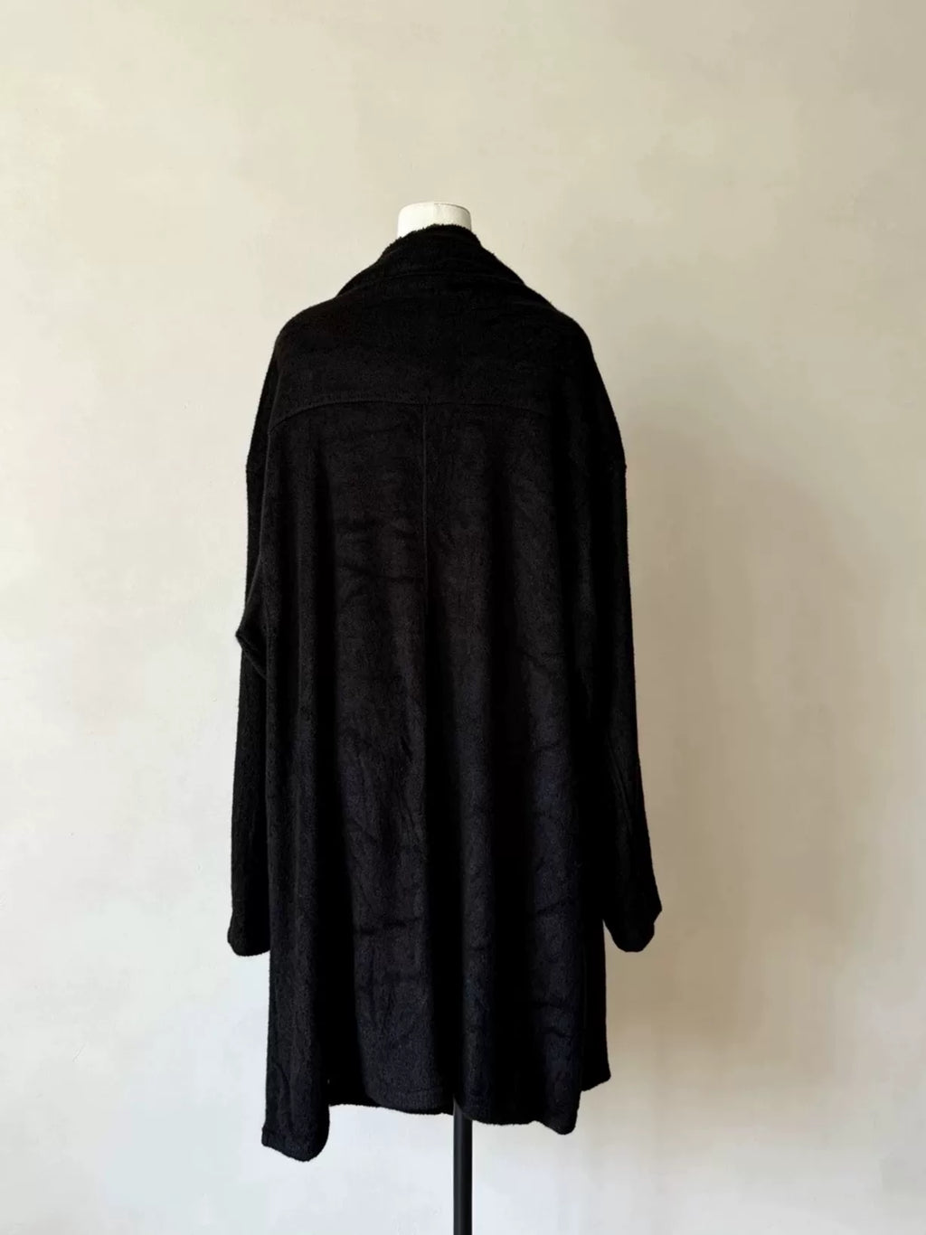 Julius 2024 Black Ruched Long Knit Coat