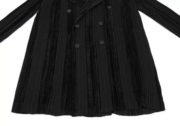 Issey Miyake Vintage Black Stripe Pleated Top