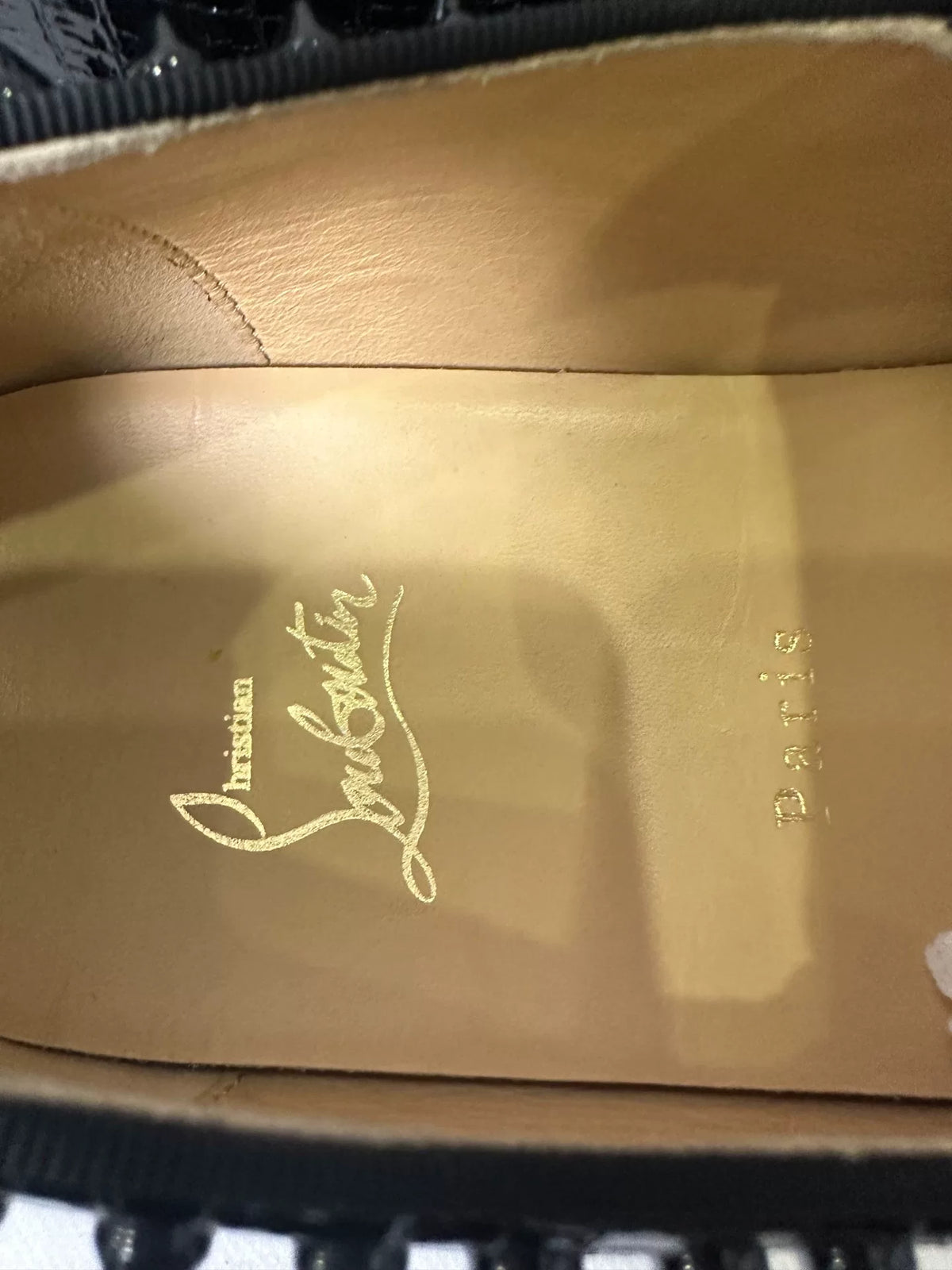 Christian Louboutin Black Pik Boat Loafers