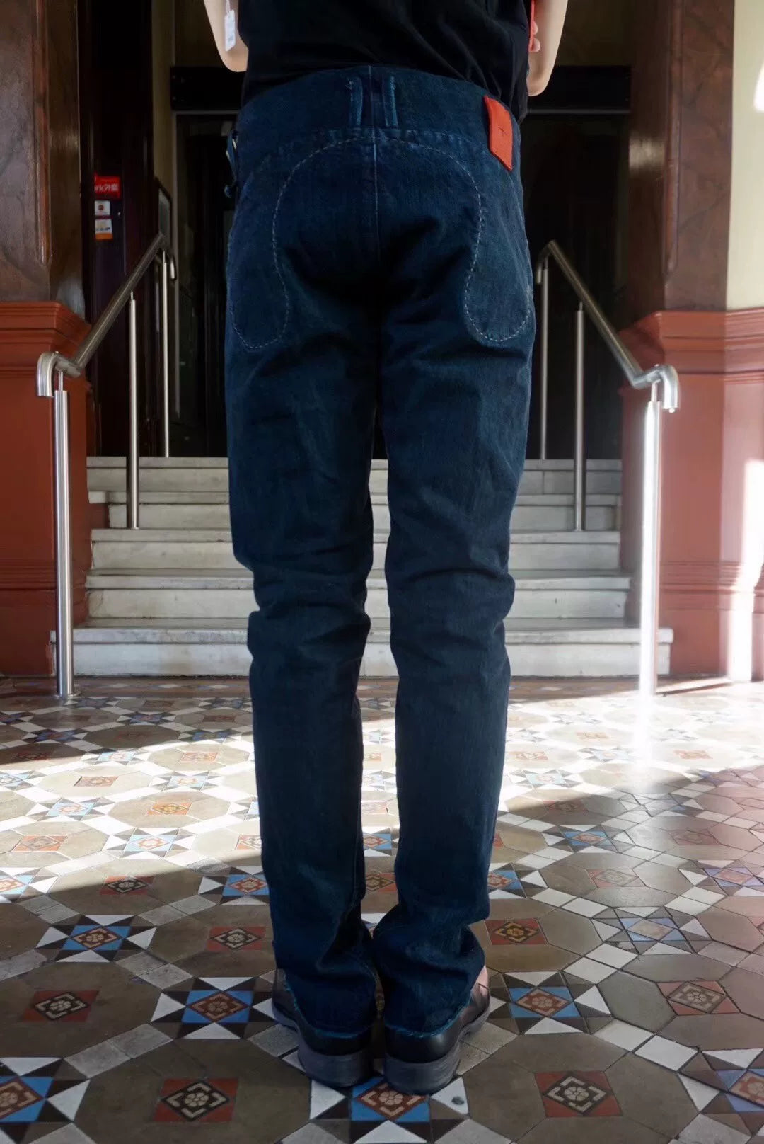 M.A+ AW18 Blue Contrast Stitch Denim Jeans
