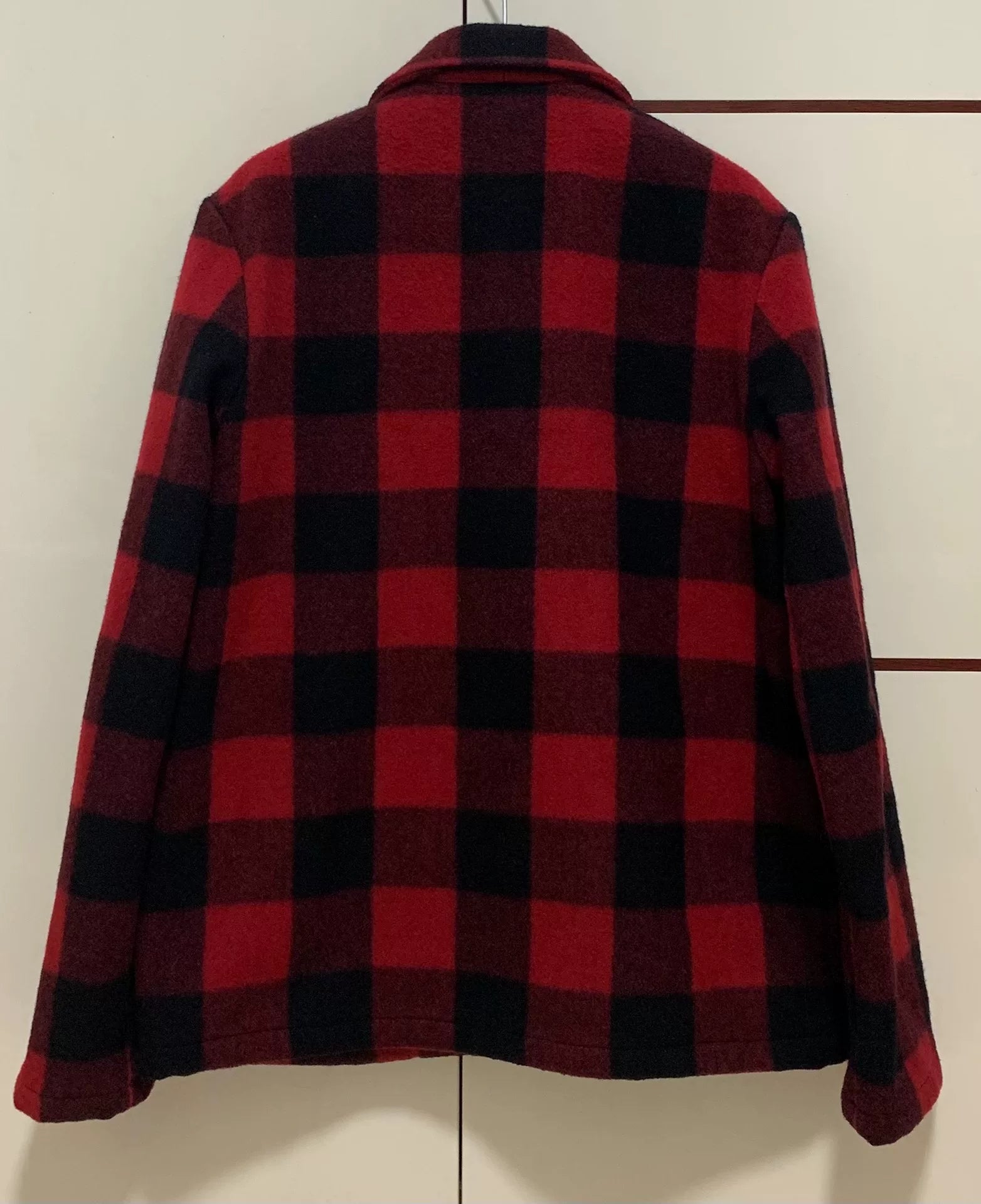 Saint Laurent 13FW Pocket Red Black Plaid Wool Flannel Jacket