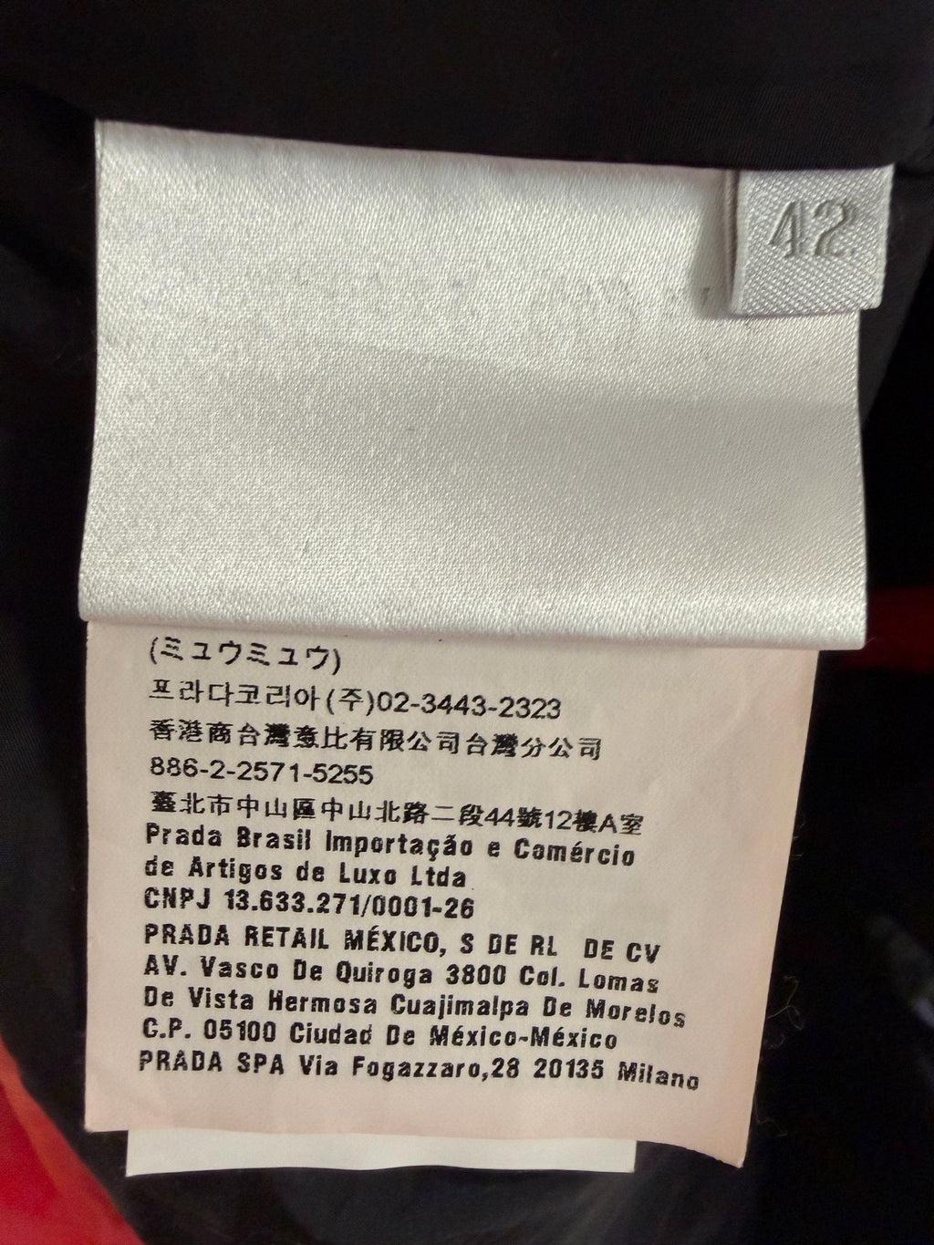 Miu Miu Red Hooded Down Jacket