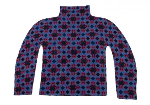Issey Miyake Vintage Purple Floral Pleated Top