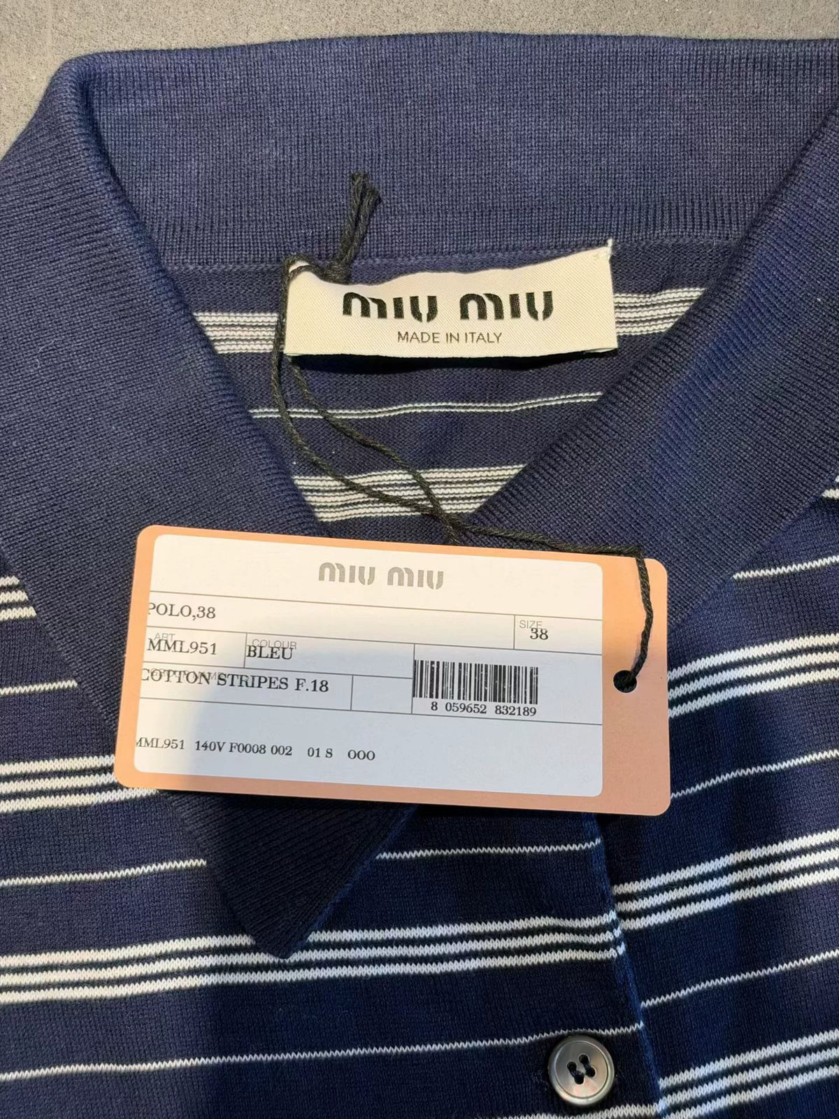 Miu Miu Striped Knit Sweater