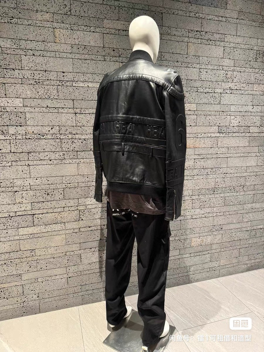 Hood By Air HBA SS15 Shayne Oliver Embossed 69 Print Leather Jacket
