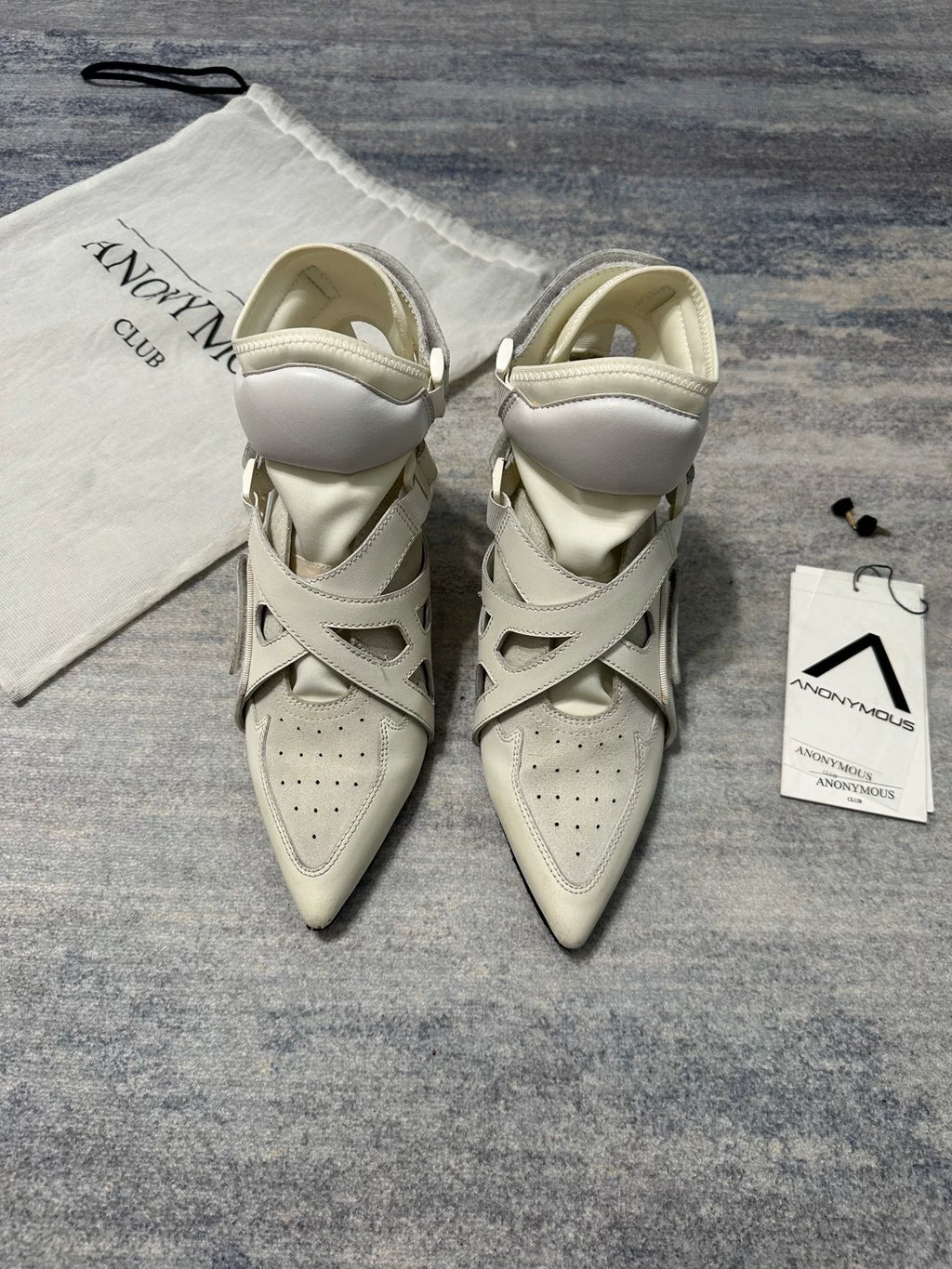 Anonymous Club Shayne Oliver White Deconstructed Heels