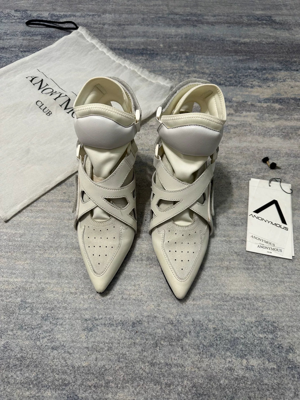 Anonymous Club Shayne Oliver White Deconstructed Heels