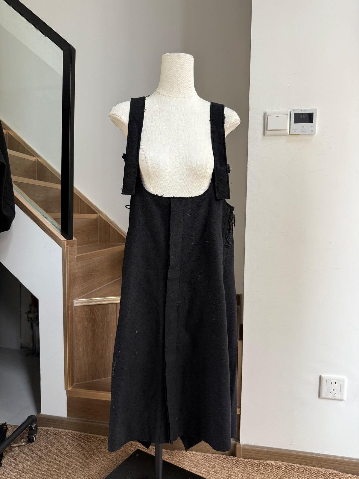 Yohji Yamamoto AW22 Wool Fringe Dress