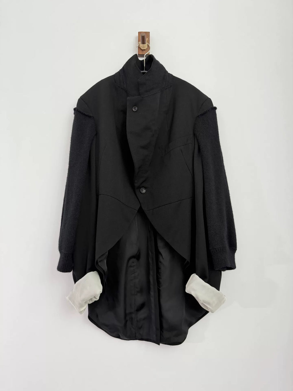 Comme Des Garçons AW14 Deconstructed Double-Layer Sleeve Wool Suit Jacket