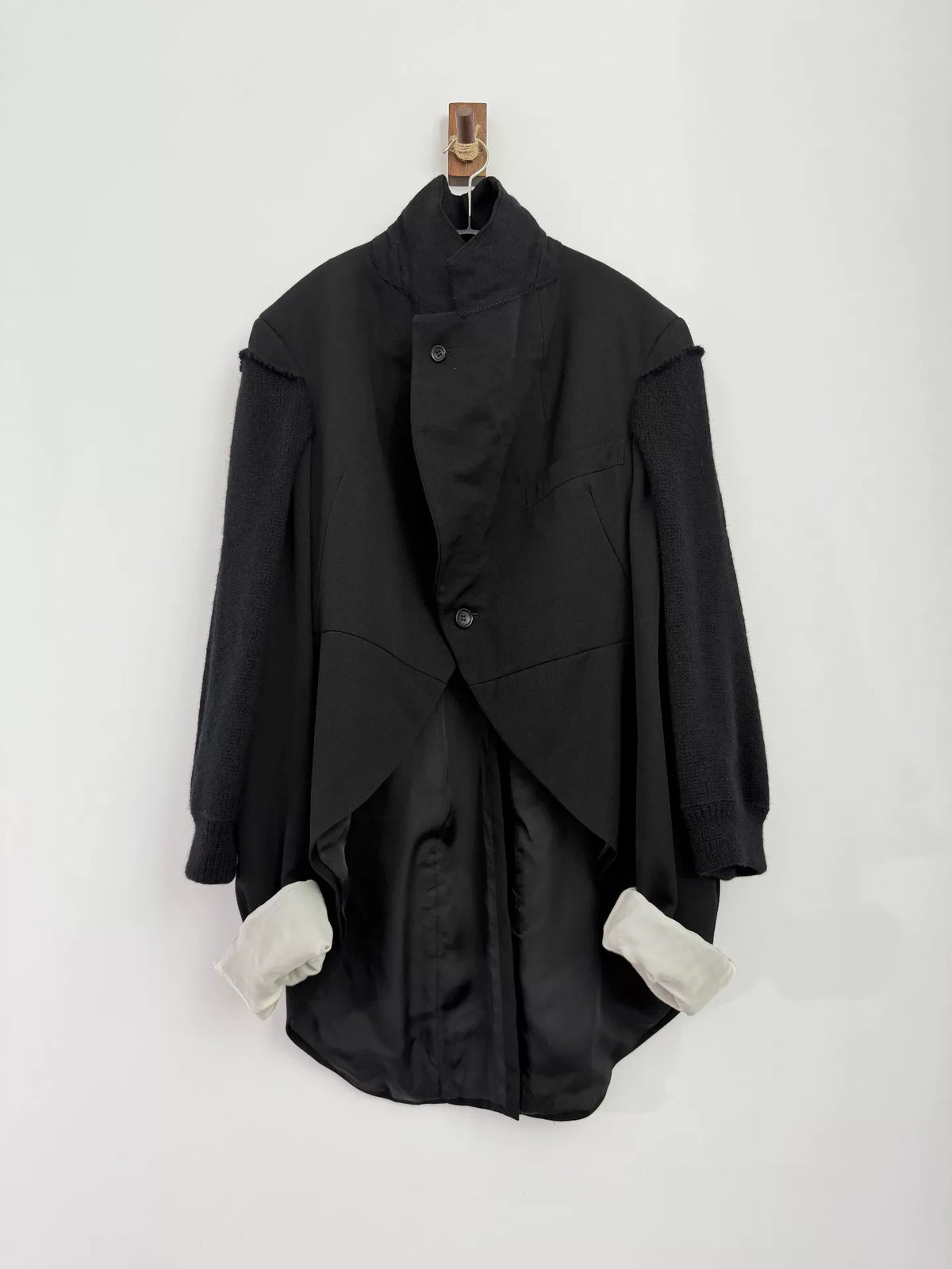 Comme Des Garçons AW14 Deconstructed Double-Layer Sleeve Wool Suit Jacket