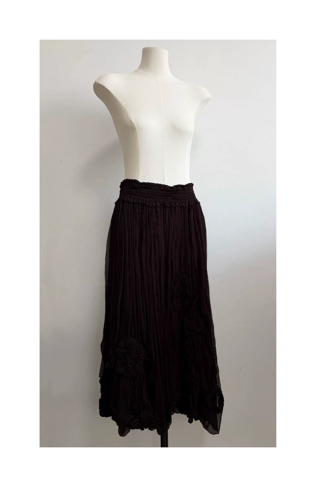 Jean Paul Gaultier tulle skirt grape botanical pattern