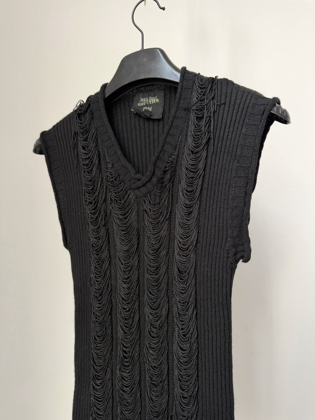 Jean Paul Gaultier Vintage Sleeveless Knit Vest Wool Top