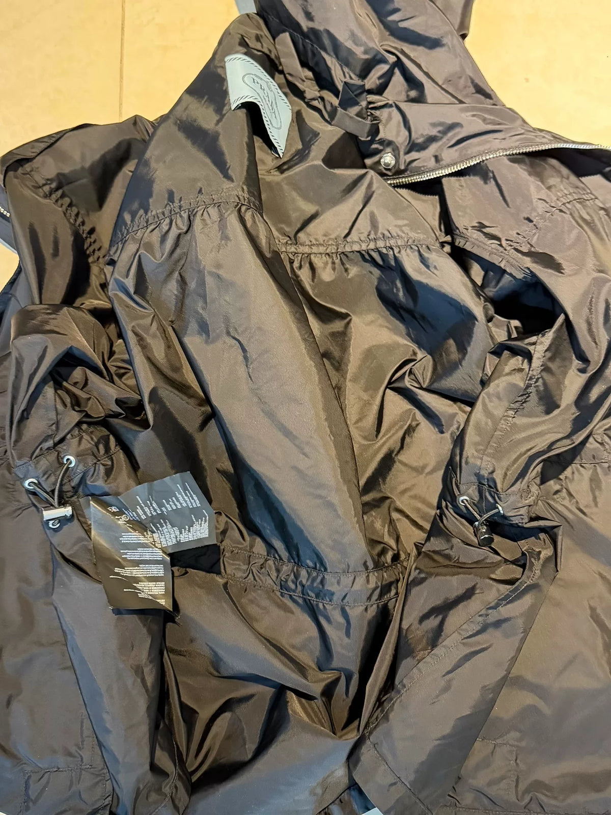 Prada Black Triangle Logo Hooded Nylon Jacket