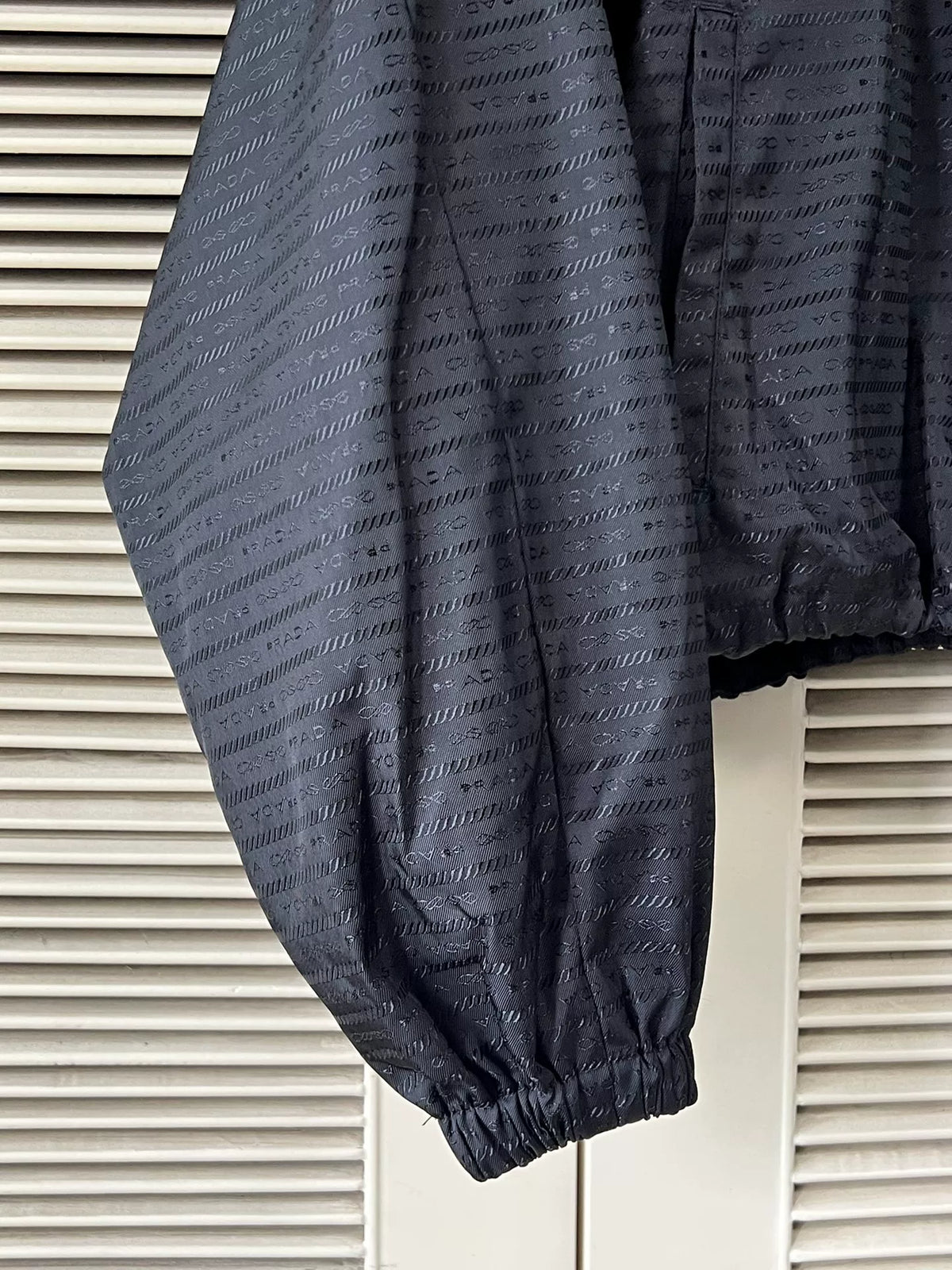 Prada Re-Nylon Black Hooded Triangle Logo Jacket
