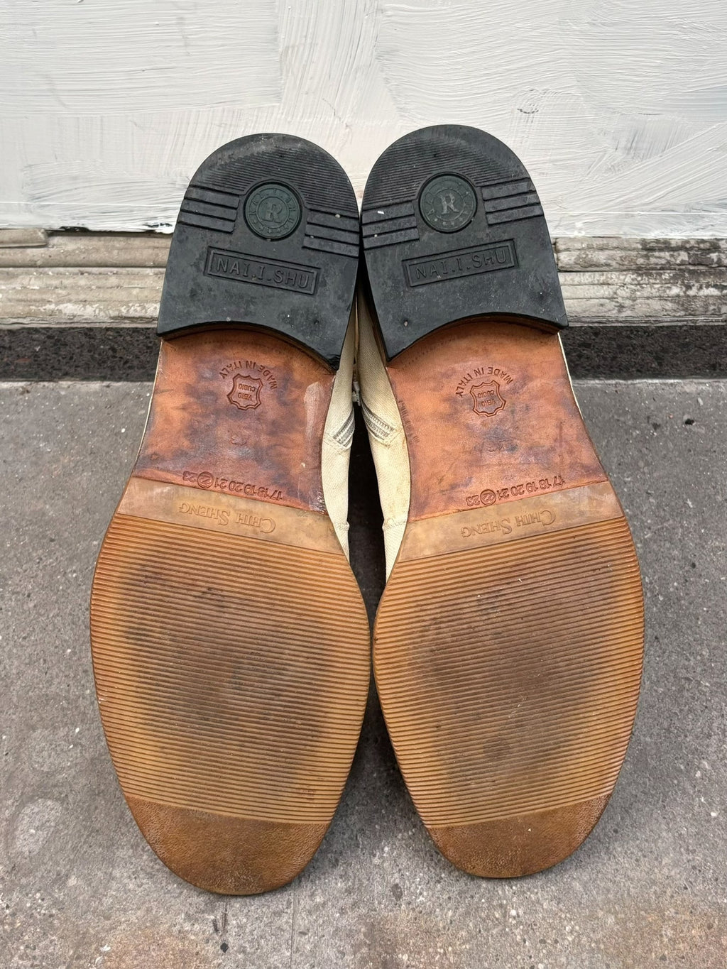 Maison Martin Margiela | 2000s Designer Era Painted Side-Zip Ankle Boots