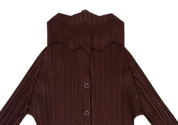 Issey Miyake Vintage Brown Pleated Top