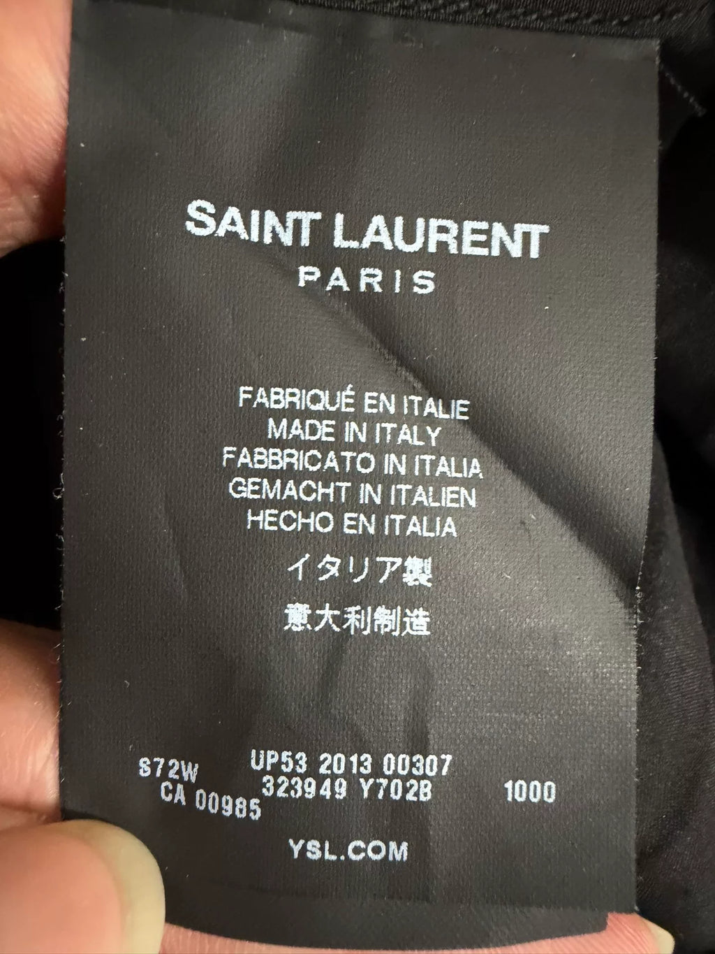 Saint Laurent FW13 Pleated Silk Shirt by Hedi Slimane