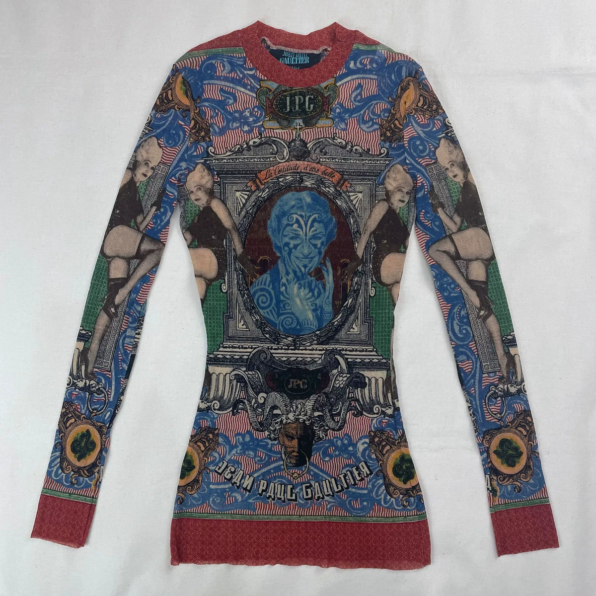 1995 Spring/Summer Jean Paul Gaultier Cabaret Dancer Mesh T-Shirt