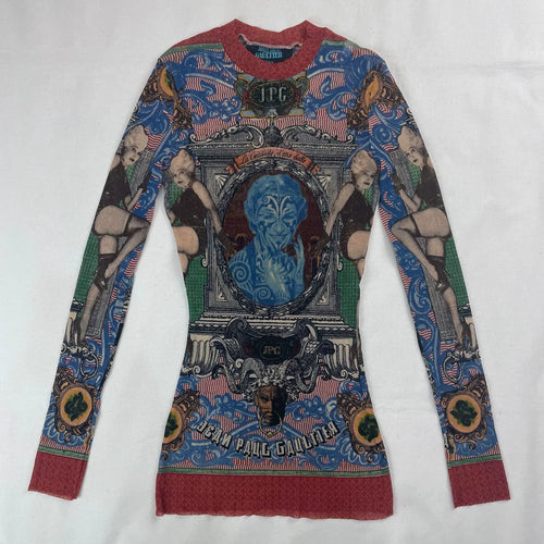1995 Spring/Summer Jean Paul Gaultier Cabaret Dancer Mesh T-Shirt