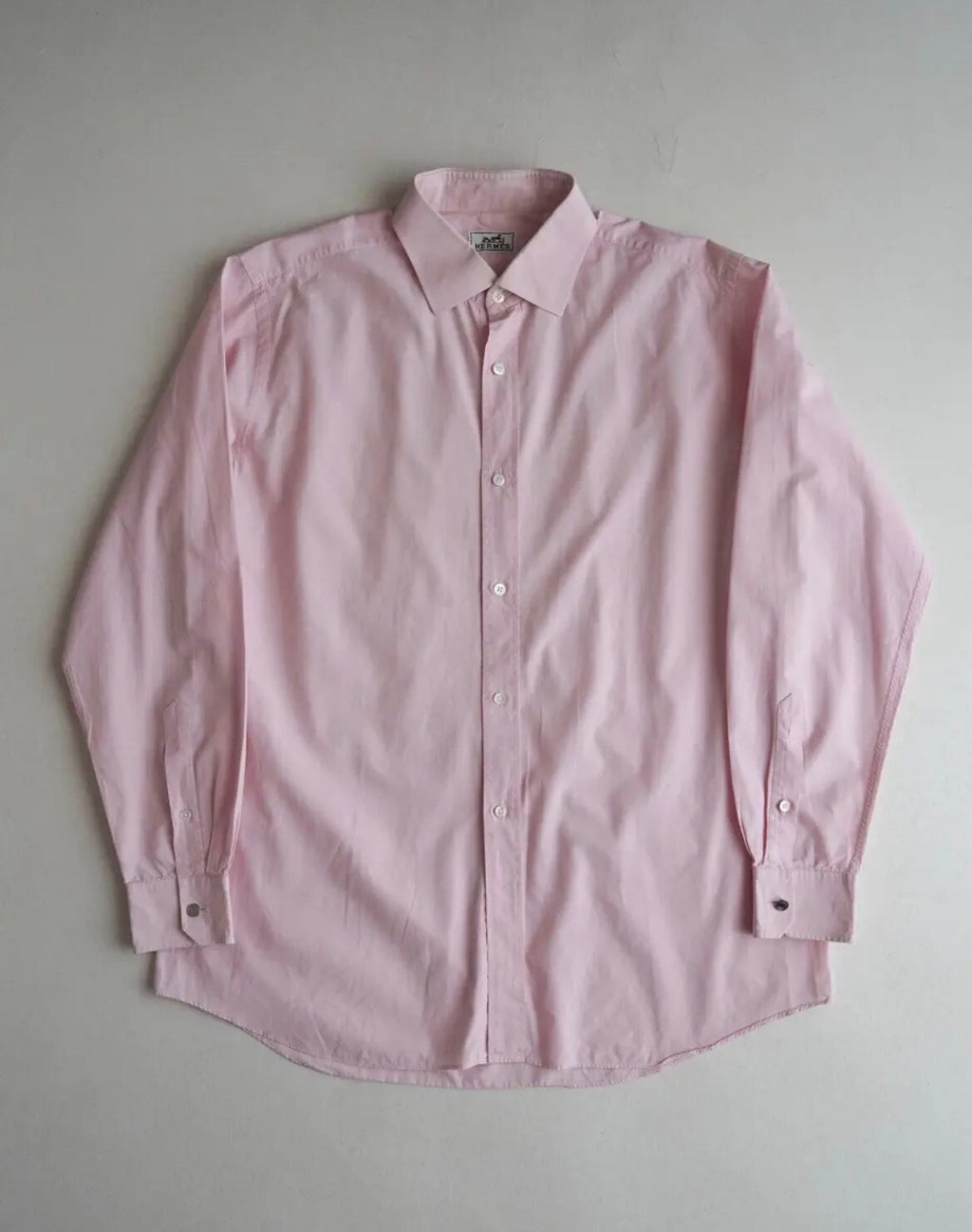 HERMES Light Pink Oversized Long Sleeve Shirt